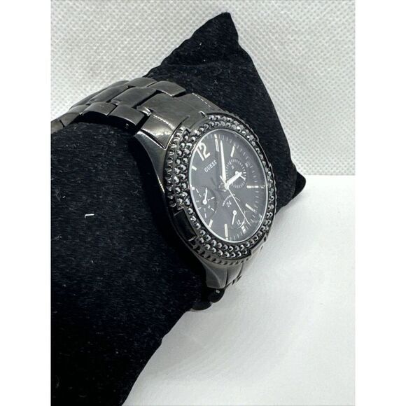 Guess U13007L1 Women Black Stainless Steel Analog Dial Quartz Wrist Watch JNA499 - Picture 3 of 11
